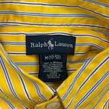 Age 10-12 Ralph Lauren Striped Shirt - Medium Yellow Cotton