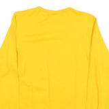 CHAMPION Mens Yellow Long Sleeve Crew Neck Graphic T-Shirt S Cotton Blend