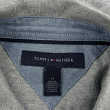 Tommy Hilfiger Long Sleeve Polo Shirt - Medium Gray Cotton