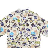 NFL Mens Cream St Louis Rams Rayon Shirt M Vintage Football Logos