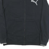 PUMA Mens Black Zip Up Cotton Blend Jacket XL Sports Casual Athleticwear