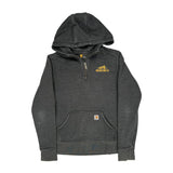 Carhartt Hoodie - Small Grey Cotton Blend