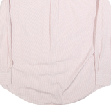 NAUTICA Mens Pink & White Check Shirt L Cotton Blend Button-Down Sleeve