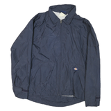 DICKIES Mens Navy Blue Classic Nylon Jacket M Zip Plain Casual Workwear