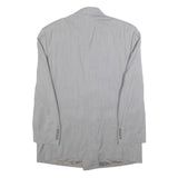 CERRUTI Mens Grey Wool Double Breasted Jacket L Woven Classic Button Closure