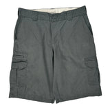 Dickies Cargo Shorts - 34W 10L Grey Cotton Blend