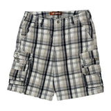 Lee Checked Cargo Shorts - 34W 11L Black & White Cotton