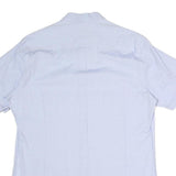 DANIELE ALESSANDRINI Mens Light Blue Shirt L Cotton Blend Short Sleeve Casual