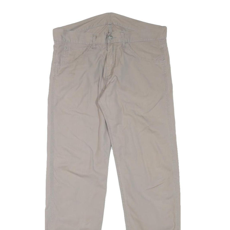 CARHARTT Mens Regular Fit Beige Cotton Blend Zip Trousers W33 L31 Workwear