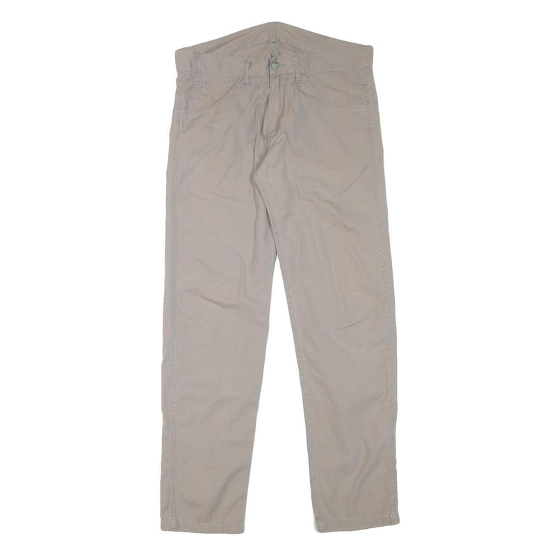 CARHARTT Mens Regular Fit Beige Cotton Blend Zip Trousers W33 L31 Workwear