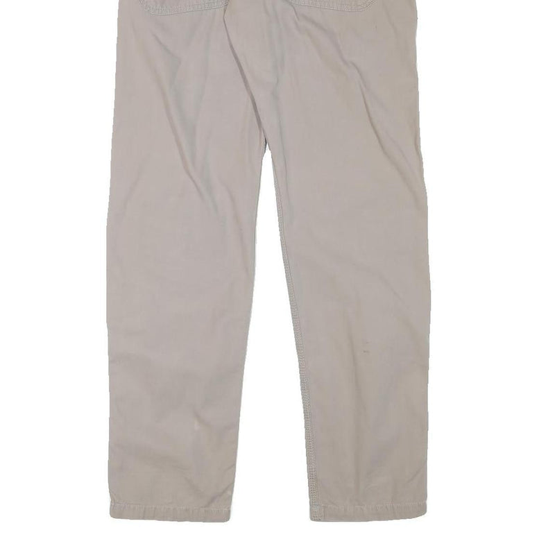 CARHARTT Mens Regular Fit Beige Cotton Blend Zip Trousers W33 L31 Workwear