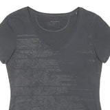 MAMMUT Womens Grey Graphic T-Shirt S Short Sleeve V-Neck Outdoor Casual