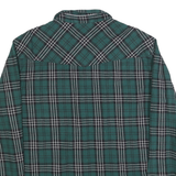 WIND RIVER Mens Green & Black Check Shirt XL Cotton Blend Casual Long Sleeve