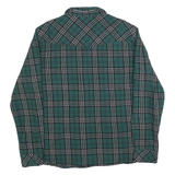 WIND RIVER Mens Green & Black Check Shirt XL Cotton Blend Casual Long Sleeve