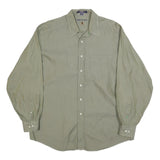 TOMMY HILFIGER Mens Green XL Cotton Shirt Classic Fit Button Front Pocket