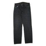 LEVI'S Mens Regular Fit Black Denim Straight Leg Jeans W32 L34 Classic Zip
