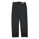 LEVI'S Mens Regular Fit Black Denim Straight Leg Jeans W32 L34 Classic Zip