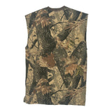 Real Work Wear Camo Vest - Medium Khaki Cotton