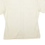 VELLION Mens Cream Plain Shirt L Button Pocket Casual Polyester Blend