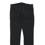 LEVI'S Mens Black Regular Fit Skinny Denim Jeans W34 L32 Classic Zip Closure