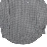 CHAPS RALPH LAUREN Mens Grey Check Regular Fit M Shirt Cotton Long Sleeve Button