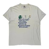Golf Fruit Of The Loom Single Stitch T-Shirt - XL White Cotton