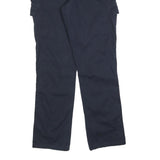 CHARLES VOGELE Womens Cotton Blend Navy Regular Fit Straight Leg Trousers W34