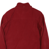 CALVIN KLEIN Womens Red Cotton Blend Zip Jacket XL Plain Stylish Casual