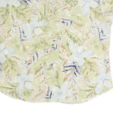 CANDA Womens Green & Blue Printed Shirt Short Sleeve Collared XL Casual Summer