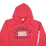 CHAMPION Mens Red Cornell University Pullover Hoodie L Cotton Blend Drawstring