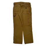 Dickies Double Knee Carpenter Trousers - 34W 30L Brown Cotton