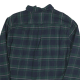 JACHS Mens Blue & Green Check Shirt 2XL Cotton Blend Casual Long Sleeve