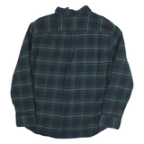 JACHS Mens Blue & Green Check Shirt 2XL Cotton Blend Casual Long Sleeve