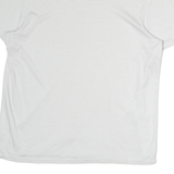 CALVIN KLEIN Mens White & Grey Striped Short Sleeve Polo Shirt L Cotton Casual