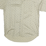 JOHN HENRY Mens Beige Pattern Shirt M Cotton Short Sleeve Casual Summer
