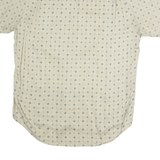 JOHN HENRY Mens Beige Pattern Shirt M Cotton Short Sleeve Casual Summer