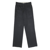 DICKIES Mens Polyester Blend Black Classic Straight Trousers W30 L32 Workwear