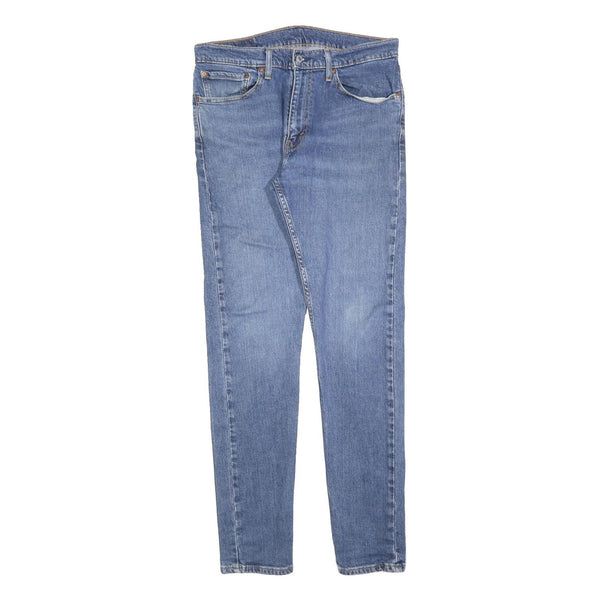 LEVI'S 512 Tapered Mens Jeans Blue Slim Denim Medium W34 L34 Zip Closure