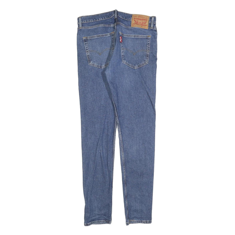 LEVI'S 512 Tapered Mens Jeans Blue Slim Denim Medium W34 L34 Zip Closure