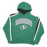 WAVES Mens Green Hoodie M Roughriders Graphic Cotton Blend Pullover