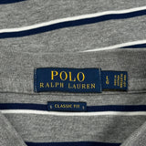Polo By Ralph Lauren Striped Polo Shirt - Large Gray Cotton