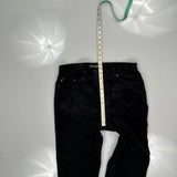 Ralph Lauren Cord Trousers - 32W UK 12 Black Cotton