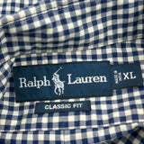 Ralph Lauren Checked Shirt - XL Blue Cotton