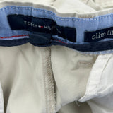 Tommy Hilfiger Slim Fit Chinos - 34W 30L Beige Cotton