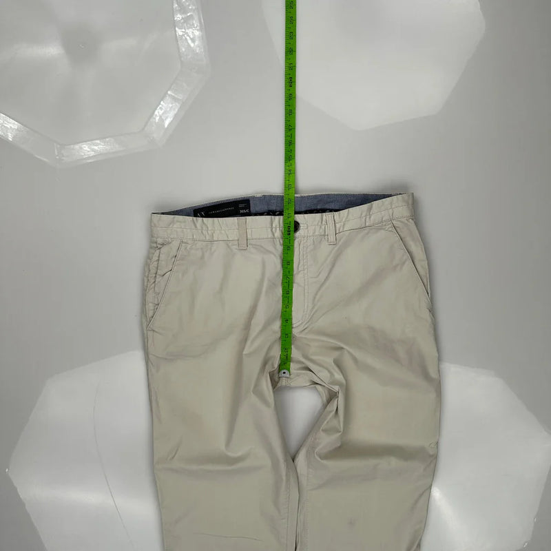 Armani Exchange Chinos - 35W 30L Beige Cotton