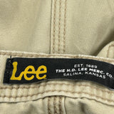 Lee Cargo Cargo Shorts - 36W 10L Beige Cotton
