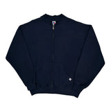 Russell Athletic Zip Up - XL Navy Cotton