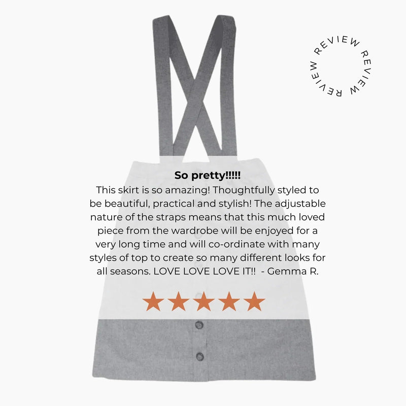 Parker Pinafore Skirt – 2-in-1 Skirt & Pinafore for Kids