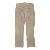 WRANGLER Mens Beige Cotton Blend Regular Straight Trousers W32 L28 Casual