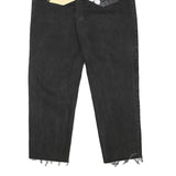 LEVI'S Womens Black Relaxed Straight Denim Light W27 L26 Painted Pocket Jeans